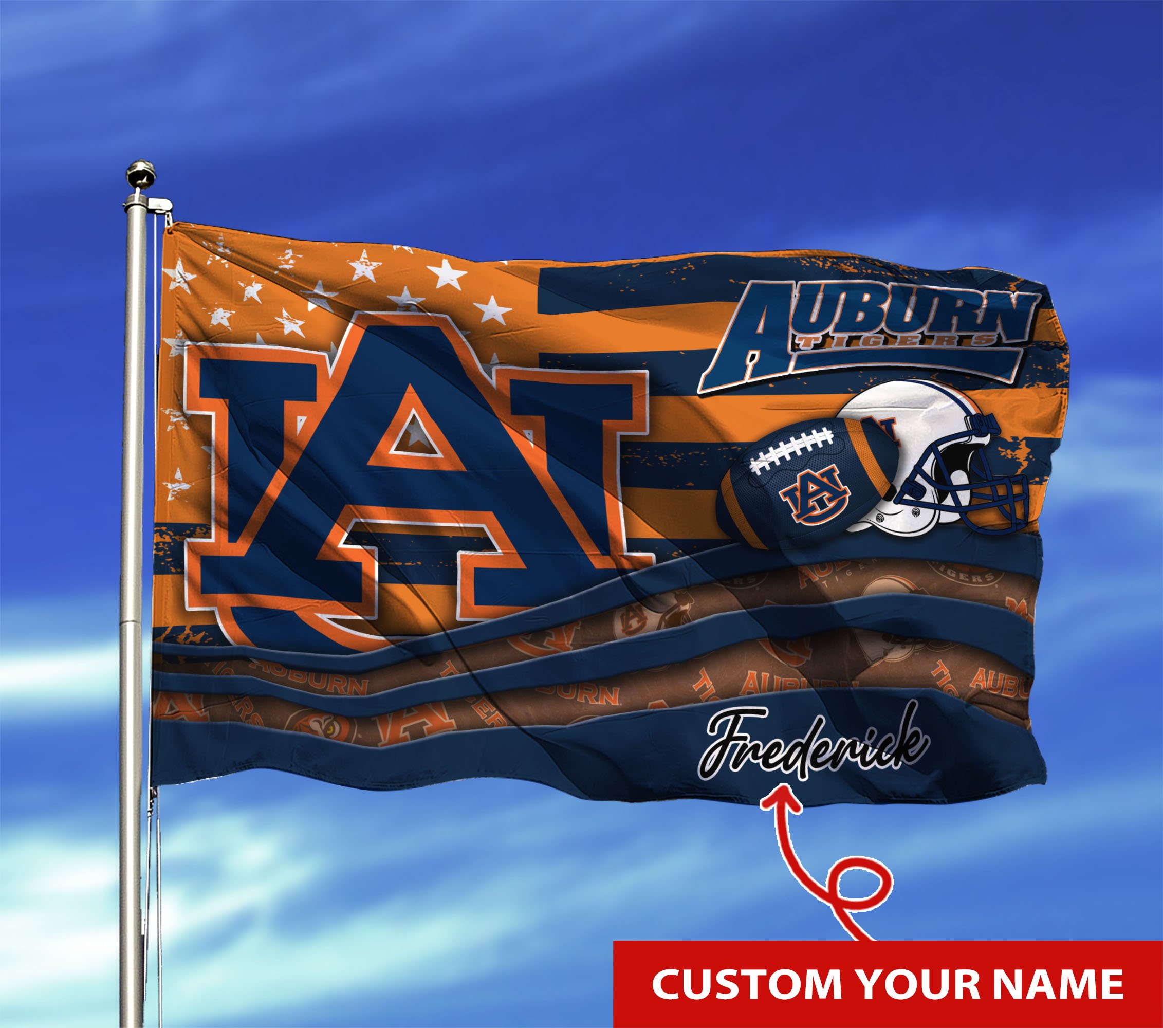 Auburn Tigers Custom Flag3x5ft For This Season TU26897